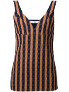 Victoria Beckham Gingham Cami Top - Yellow & Orange