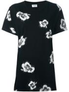 Saint Laurent Hibiscus Print T-shirt, Women's, Size: Small, Black, Cotton/polyester