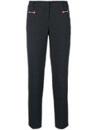 Cambio Dotted Slim-fit Trousers - Black