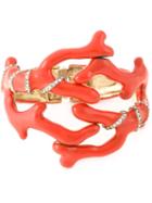 Oscar De La Renta Coral Embellished Bracelet