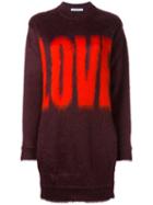 Givenchy - Love Printed Jumper - Women - Polyamide/mohair/wool - S, Brown, Polyamide/mohair/wool