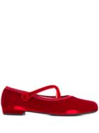 Miu Miu Cross Straps Ballerinas - Red