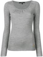 Gucci Vintage 2000's Gathered Knitted Top - Grey