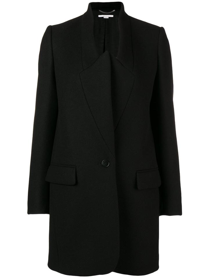 Stella Mccartney Inverted Lapel Coat - Black
