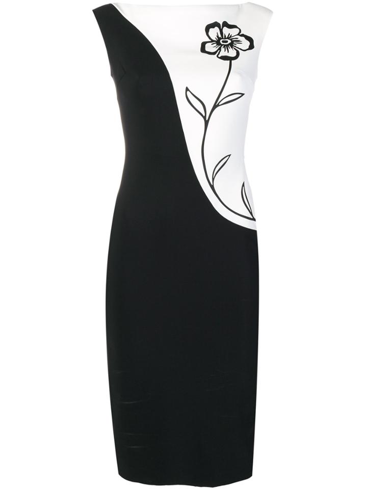 Chiara Boni La Petite Robe Floral Motif Dress - Black