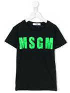 Msgm Kids Logo Print T-shirt, Boy's, Size: 6 Yrs, Blue