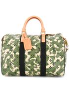 Louis Vuitton Vintage Speedy 35 Army Print Bag - Green