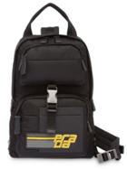 Prada Nylon And Saffiano Leather Backpack - F0c2p Black/sunny Yellow