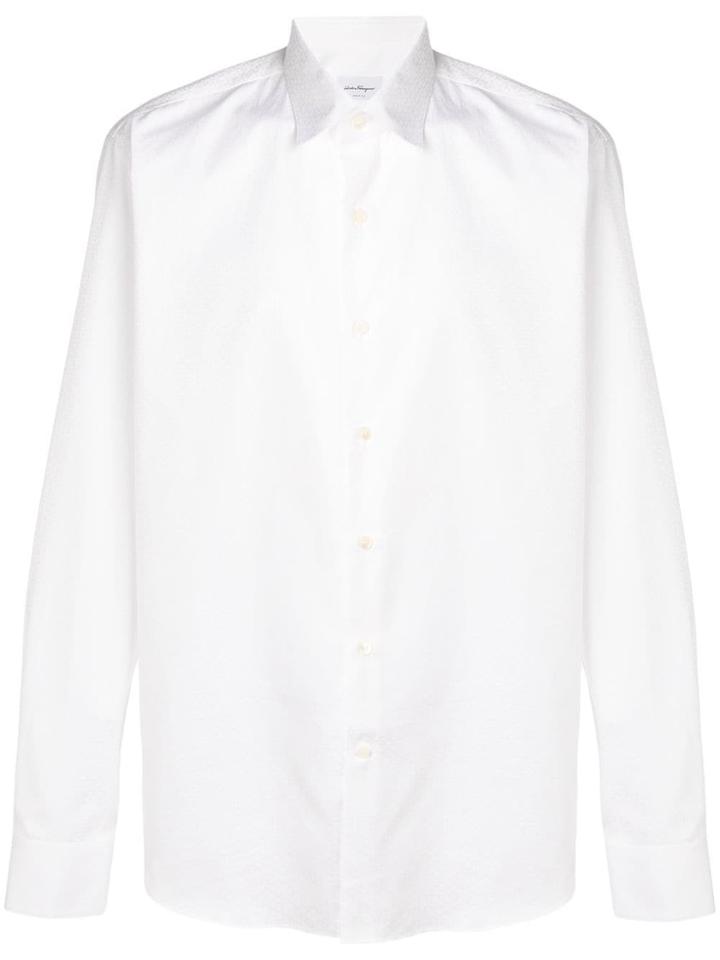 Salvatore Ferragamo Logo Print Shirt - White