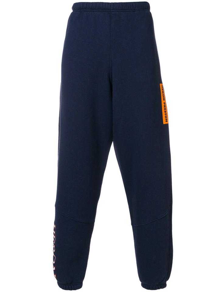 Heron Preston Oversized Dropped Crotch Track Pants - Blue
