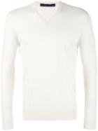 Kiton - V-neck Jumper - Men - Wool - L, White, Wool