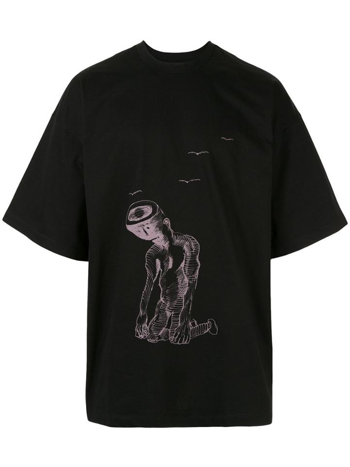 Oamc Short Sleeved Oversized T-shirt - Black