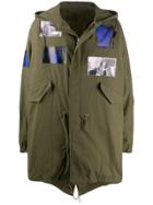 Raf Simons Blue Velvet Oversized Parka - Green