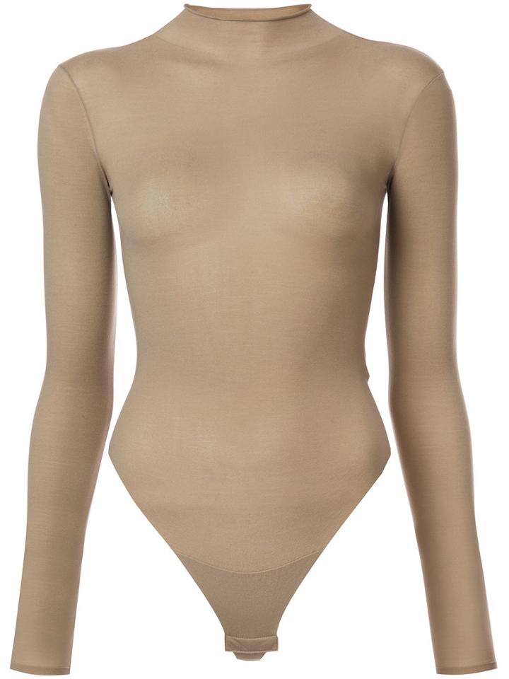 Yeezy - Stretch High Neck Top - Women - Polyamide/spandex/elastane - 42, Nude/neutrals, Polyamide/spandex/elastane