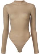 Yeezy - Stretch High Neck Top - Women - Polyamide/spandex/elastane - 42, Nude/neutrals, Polyamide/spandex/elastane