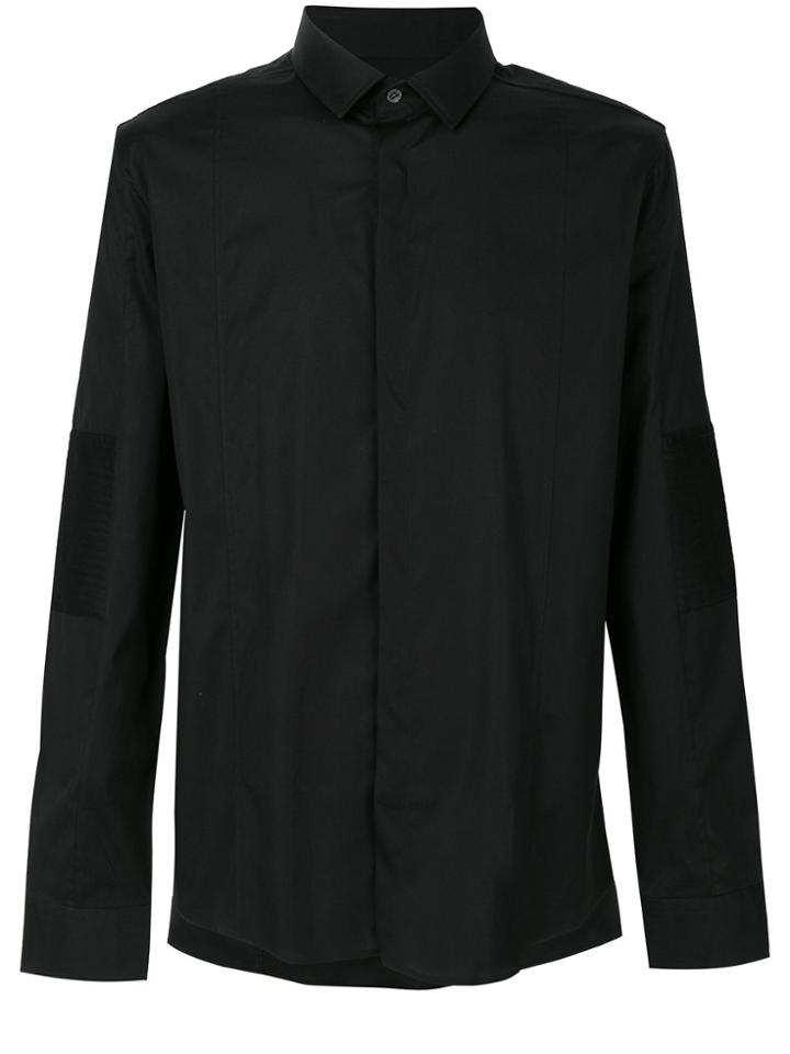 Les Hommes Elbow Patch Shirt - Black