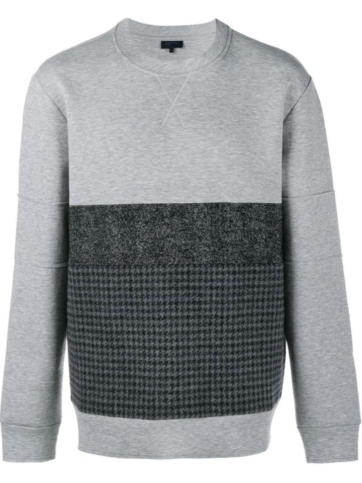 Lanvin Contrast Panel Sweatshirt, Men's, Size: Xs, Grey, Cotton/nylon/polyamide/virgin Wool