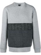 Lanvin Contrast Panel Sweatshirt, Men's, Size: Xs, Grey, Cotton/nylon/polyamide/virgin Wool