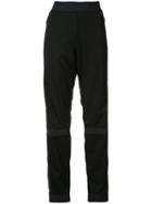 Paco Rabanne Contrast Panel Track Pants, Women's, Size: 40, Black, Wool/nylon