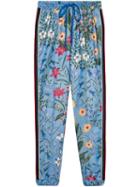 Gucci - New Flora Print Jogging Pant - Women - Cotton/polyester - S, Blue, Cotton/polyester