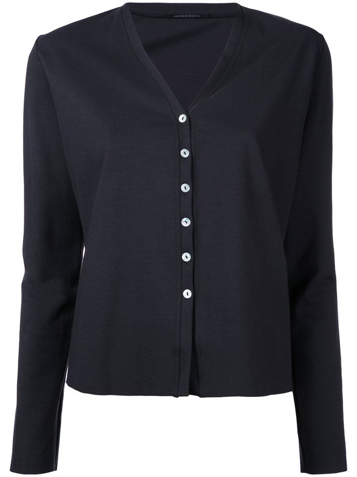 Album Di Famiglia - Button Up Cardigan - Women - Polyamide/spandex/elastane/viscose - S, Black, Polyamide/spandex/elastane/viscose