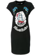 Love Moschino Logo Patch T-shirt Dress - Black