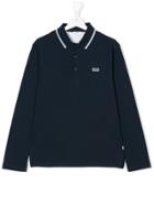 Boss Kids Teen Long Sleeved Polo Shirt - Blue