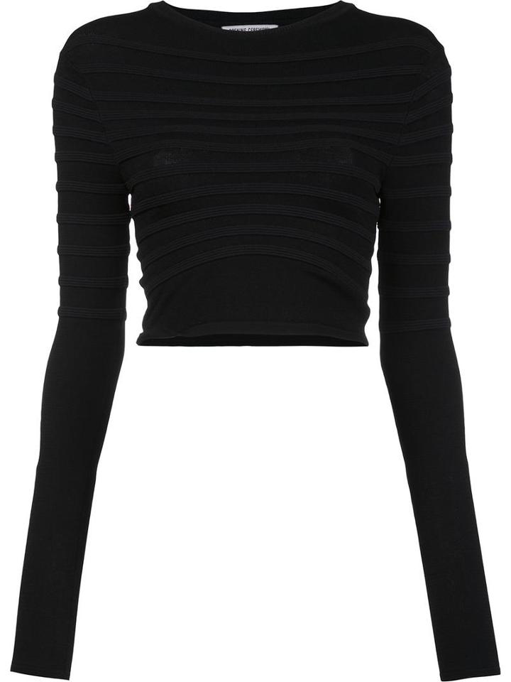 Opening Ceremony Cropped Top, Women's, Size: Small, Black, Nylon/viscose
