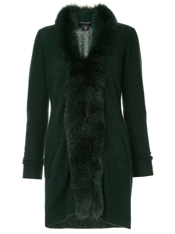 Sofia Cashmere Trimmed Cardi-coat - Green