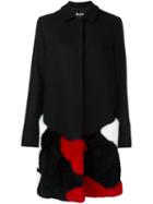 Msgm Fur-embellished Coat