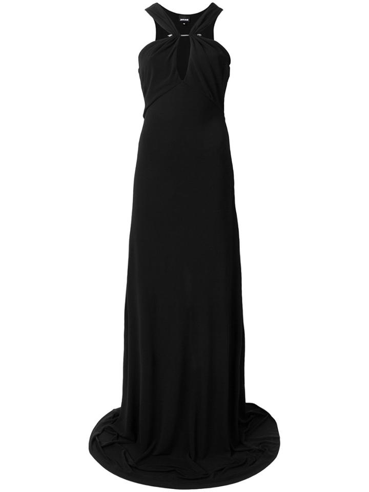 Just Cavalli Low-necked Long Dress - Black