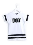 Dkny Kids Logo T-shirt Dress, Girl's, Size: 12 Yrs, White