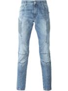 Pierre Balmain Skinny Biker Jeans, Men's, Size: 34, Blue, Cotton/spandex/elastane