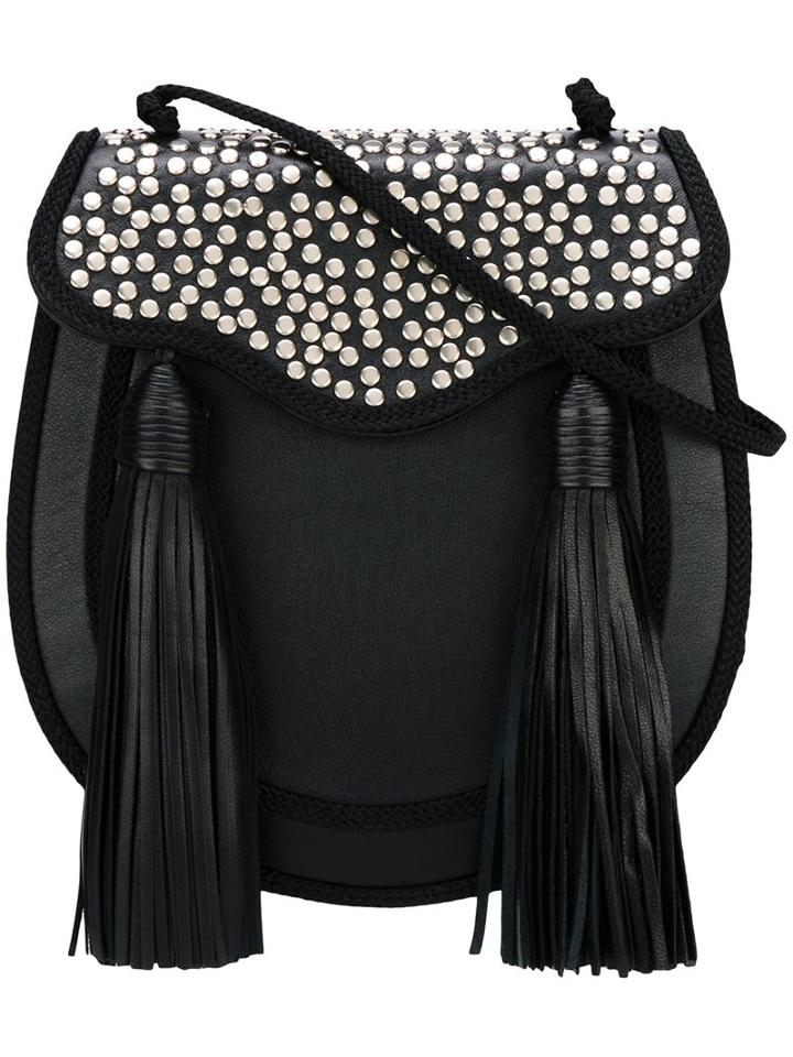 Saint Laurent 'opium 2' Studded Tassel Bag, Women's, Black