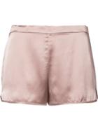 Fleur Du Mal - Silk Shorts - Women - Silk - Xs, Women's, Pink/purple, Silk
