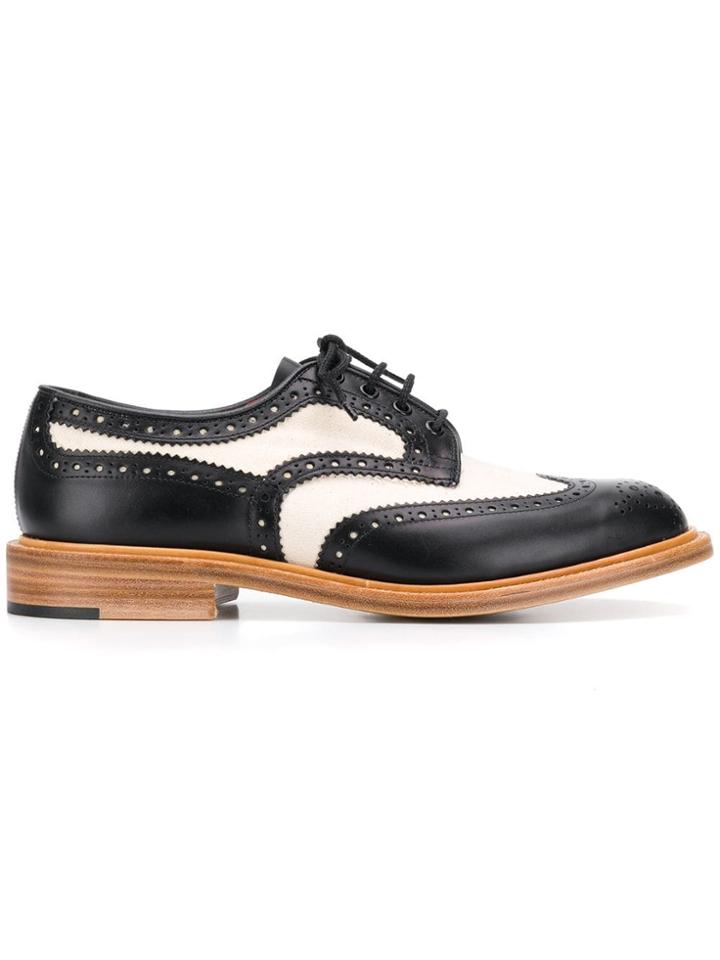Trickers Bicolour Derby Shoes - Black