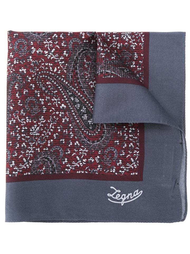 Ermenegildo Zegna Paisley Embroidered Scarf - Blue