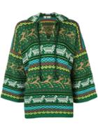 Kansai Yamamoto Pre-owned Ethnic Pattern Hoodie - Green
