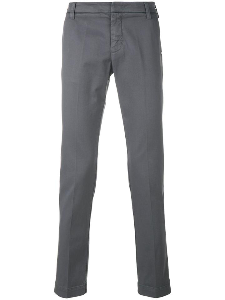 Entre Amis Classic Fitted Chinos - Grey
