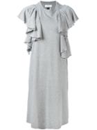 Facetasm Ruffled Dress, Women's, Size: 1, Grey, Cotton
