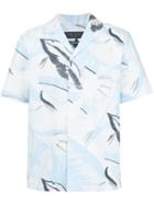 Rag & Bone Printed Shortsleeved Shirt, Men's, Size: Xxl, White, Cotton