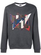 Les Hommes Urban Graphic Embroidered Sweatshirt - Grey