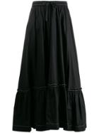 P.a.r.o.s.h. Flounce Maxi Skirt - Black