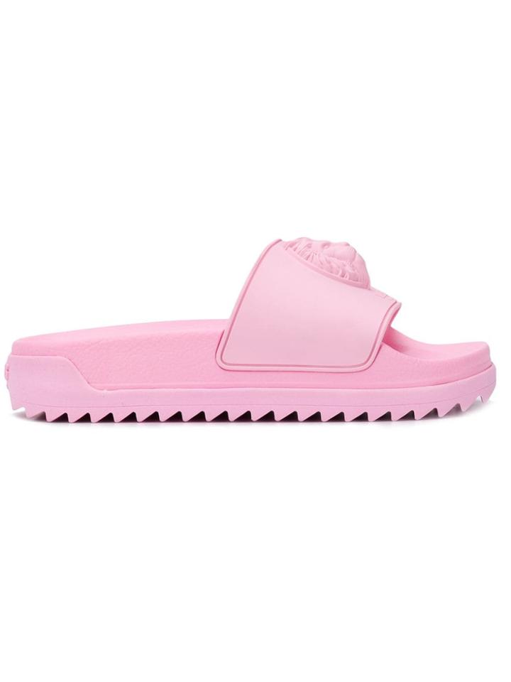 Versus Lion Head Slides - Pink