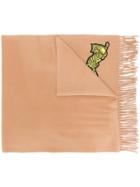 Kenzo Tiger Embroidered Scarf - Brown