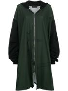Barbara Bologna Zipped Super Oversized Hoodie - Green