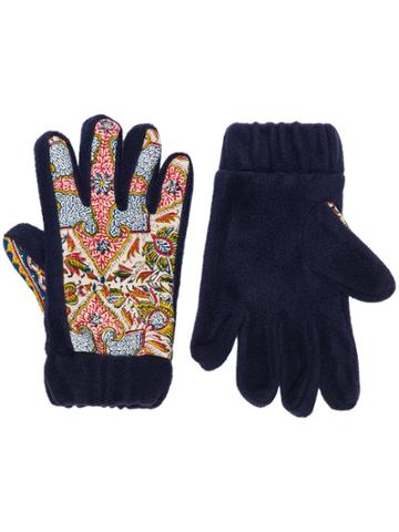 Paria Farzaneh Iranian-print Gloves - Blue