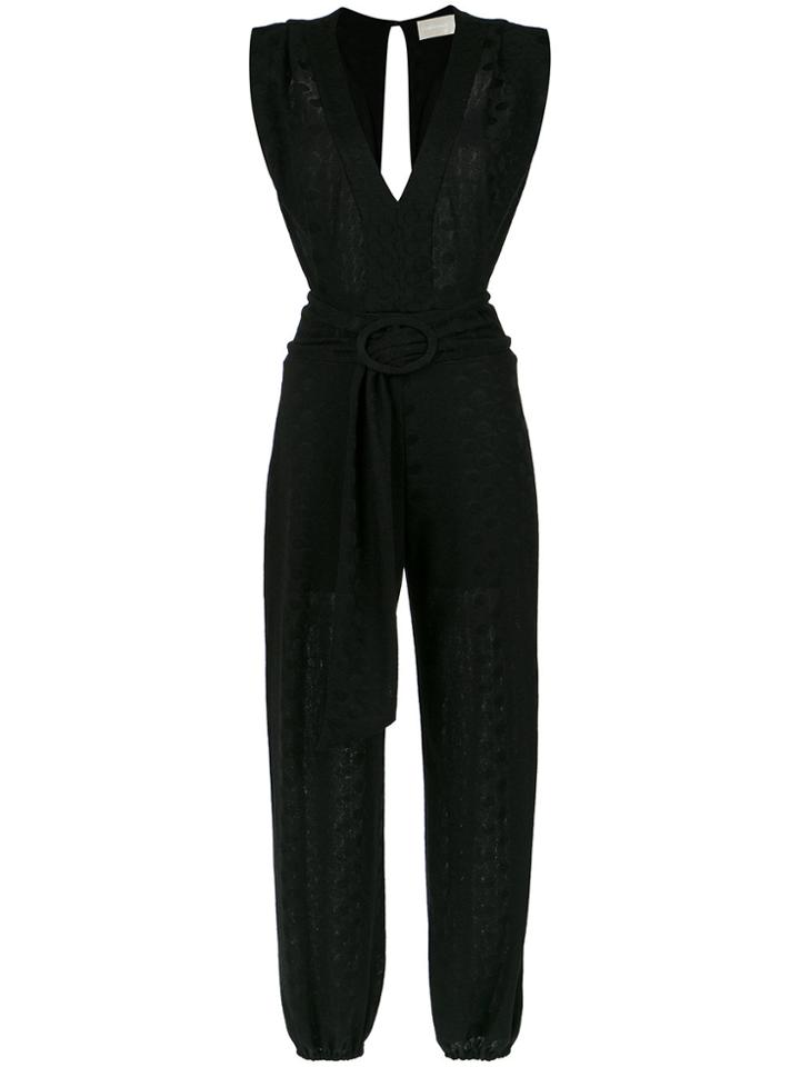 Lilly Sarti V-neck Jumspuit - Black