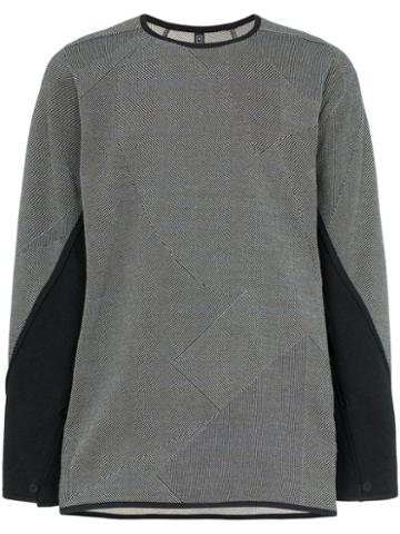 Byborre Contrast Sleeve Sweater - Black