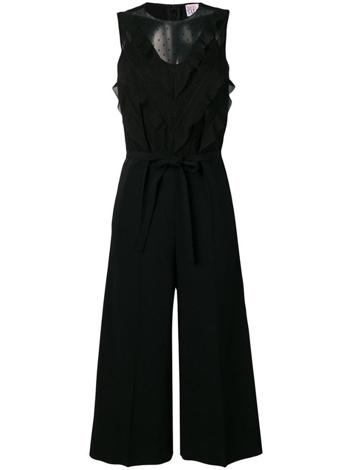 Red Valentino Tulle Detail Jumpsuit - Black
